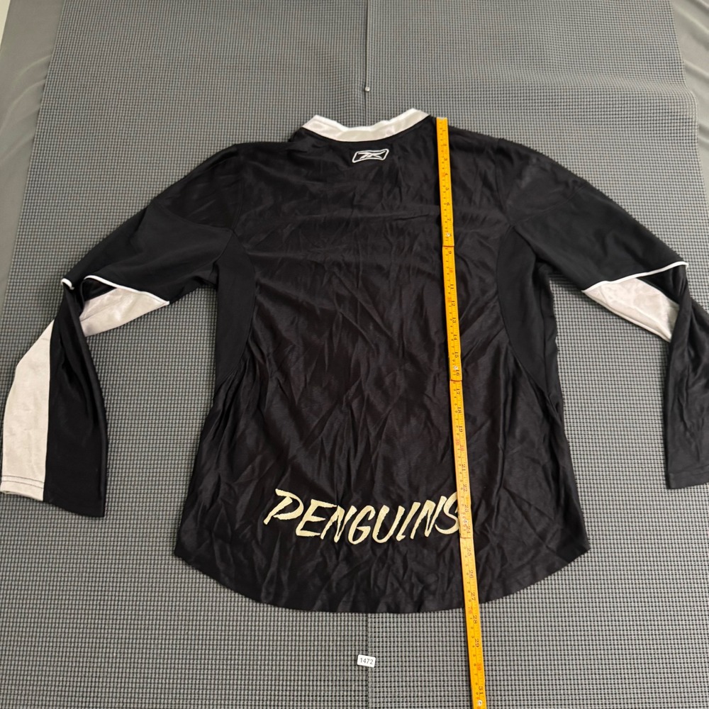 Reebok Pittsburgh Penguins NHL Womens Jersey Black White Long Sleeve Large - Picture 6 of 7